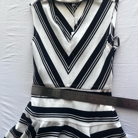 Derek Lam Monochrome Striped Midi Dress - Picture 5 of 8